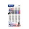 BAZIC Prima Assorted Color Stick Pen w/ Cushion Grip (8/Pack)
